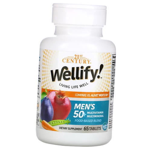 Мультивітаміни для чоловіків 50 21st Century Wellify! Mens 50 Multivitamin Multimineral 65таб (36440087) фото №1