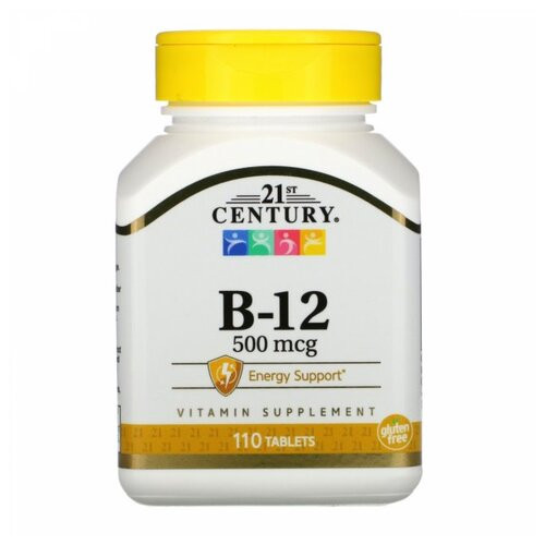 Вітамін B12 21st Century Vitamin B12 500 мкг 110 таблеток фото №1