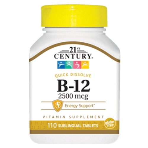 Вітамін 21st Century B-12 2500 mcg 110 таблеток фото №1