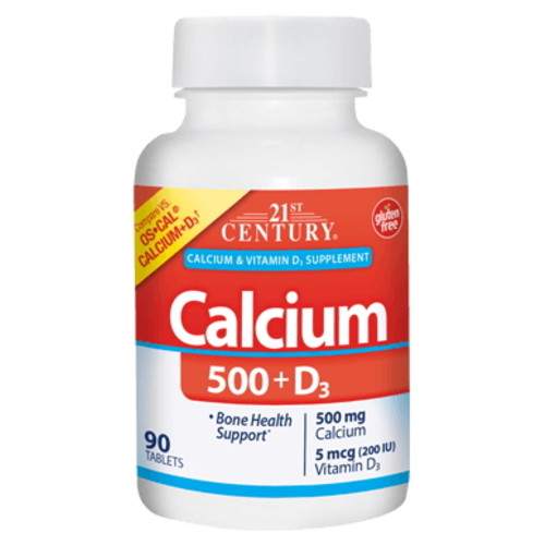 Вітамін 21st Century Calcium 500 D3 90 каплет фото №1