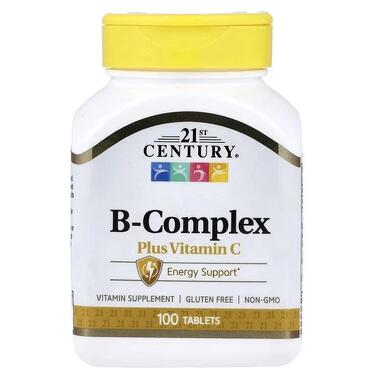 Комплекс витамина B 21st Century B-Complex plus Vitamin C 100 таблеток (CN19941-1) фото №1