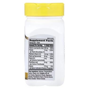 Комплекс витамина B 21st Century B-Complex plus Vitamin C 100 таблеток (CN19941-1) фото №2