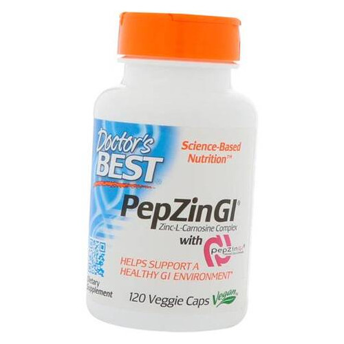 Вітаміни Doctor's Best PepZin GI 120 вегкапсул (72327017) фото №2