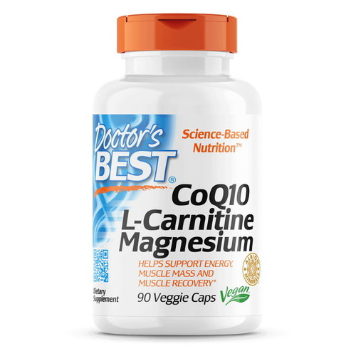 Вітаміни та мінерали Doctor's Best CoQ10 L-Carnitine Magnesium 90 вегакапсул фото №1