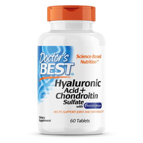 Вітаміни та мінерали Doctor's Best Hyaluronic Acid with Chondroitin Sulfate 60 таблеток фото №1