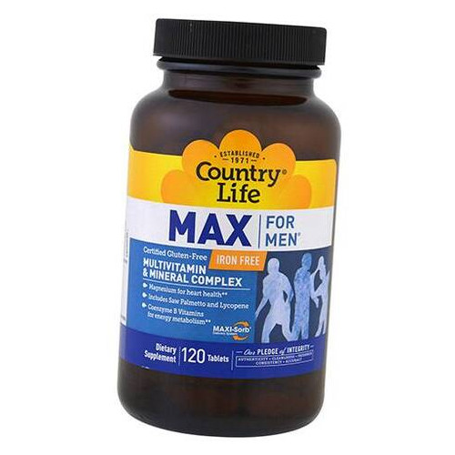 Вітаміни Country Life Max for Men 120 tab фото №2
