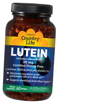 Вітаміни Country Life Lutein 20 60 гелкапсул (72124009) фото №1