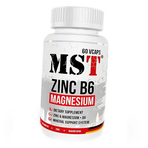 Вітамін MST Zinc Magnesium B6 60вегкапс (08288009) фото №1