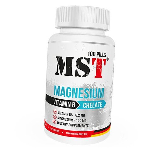 Магній вітамін В6 MST Magnesium Chelate Vitamin B6 100таб (36288015) фото №1