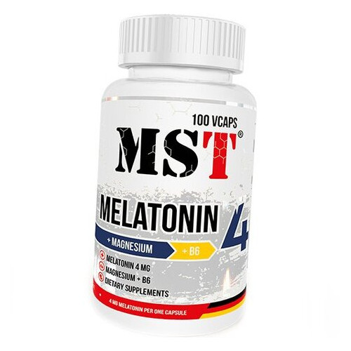 Комплекс для сну MST мелатонін магній та вітамін В6 Melatonin 4 100вегкапс (72288005) фото №1