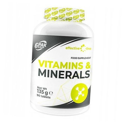 Вітамінно-мінеральний комплекс 6Pak Vitamins&Minerals EL 90таб (36350003) фото №1