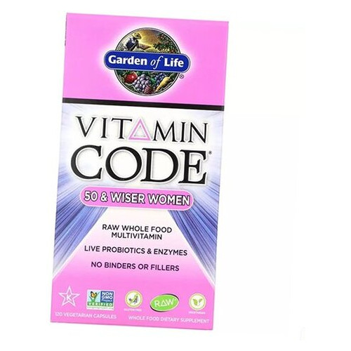 Жіночі Мультивітаміни 50 Garden of Life Vitamin Code 50 and Wiser Women 120вегкапс (36473024) фото №1
