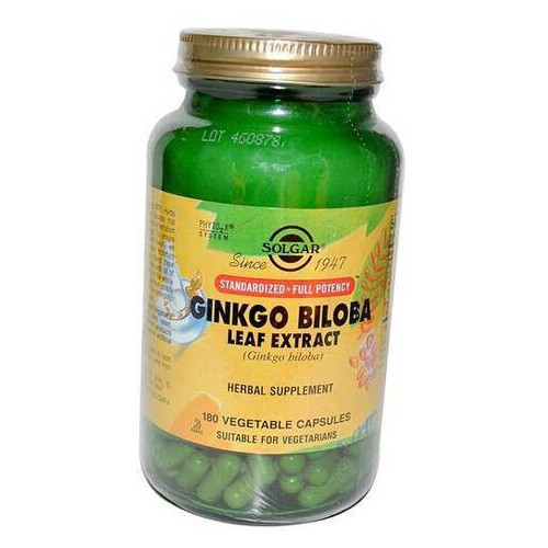 Вітаміни Solgar Ginkgo Biloba Leaf Extract 180вегкапс (36313014) фото №1