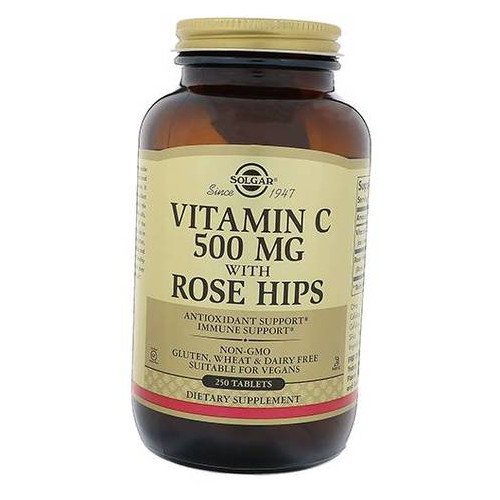 Вітаміни Solgar Vitamin C 500 with Rose Hips 250таб (36313128) фото №1