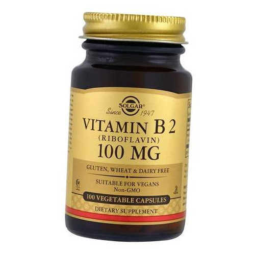 Вітаміни Solgar Vitamin B2 100 100 вегкапсул (36313089) фото №2