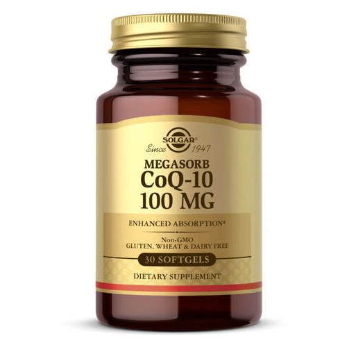 Вітаміни та мінерали Solgar Megasorb CoQ-10 100 mg 30 капсул (CN6080) фото №1