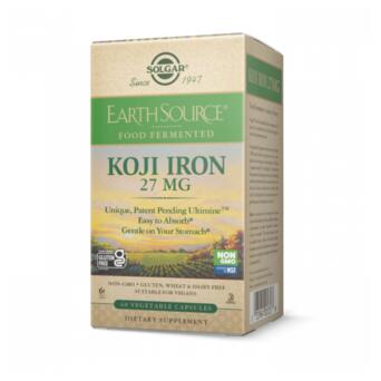 Залізо Solgar (EarthSource Food Fermented Koji Iron) 27 мг 60 вегетаріанських капсул (SOL-00535) фото №1