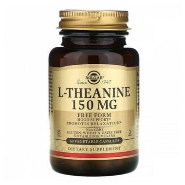 Теанін Solgar (L-Theanine) 150 мг 60 рослинних капсул (SOL-02706) фото №1