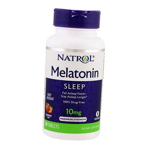 Вітаміни Natrol Melatonin Fast Dissolve 10 60вегтаб Полуниця (36358023) фото №2