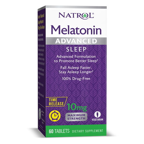 Вітаміни та мінерали Natrol Melatonin 10mg Advanced Sleep 60 таблеток (CN3581) фото №1