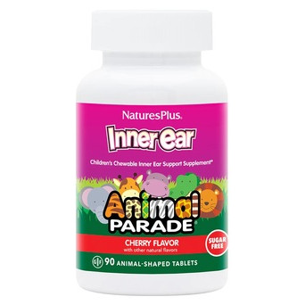 Вітамін Natures Plus Animal Parade Childrens Inner Ear 90 жувальних таблеток вишня фото №1