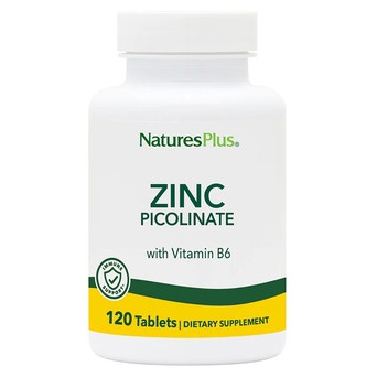 Вітамін Natures Plus Zinc Picolinate Vitamin B6 120 таблеток фото №1