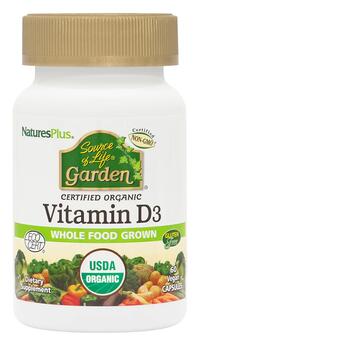 Natures Plus Source of Life Garden Vitamin D3 5000 МО 60 овочевих капсул фото №1