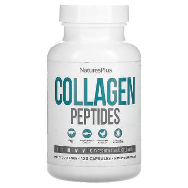 Витаминно-минеральный комплекс Natures Plus Коллагеновые пептиды, Collagen Peptides, 120 капсул (NAP-45971) фото №1