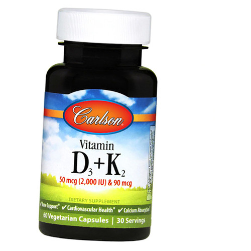 Вітаміни Carlson Labs Vitamin D3 K2 60вегкапс (36353084) фото №1