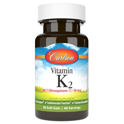Вітамін Carlson Labs Vitamin K2 MK-7 90 mcg 60 капсул фото №1