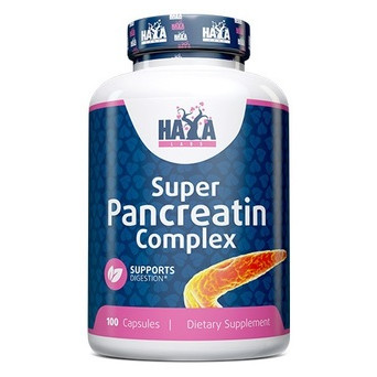 Вітамін Haya Labs Super Pancreatin Enzymes 100 капсул фото №1
