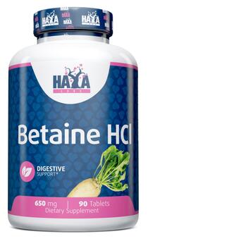Вітамін Haya Labs Betaine HCL 650 mg 90 таблеток фото №1