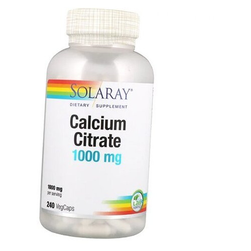 Вітаміни Solaray Calcium Citrate 1000 240вегкапс (36411042) фото №1