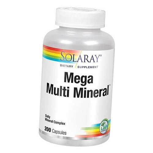 Вітаміни Solaray Mega Multi Mineral 200капс (36411062) фото №1