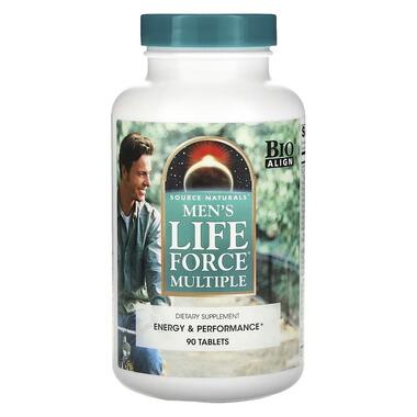Мультивітаміни Source Naturals Men`s Life Force Multiple (90 tab) фото №1