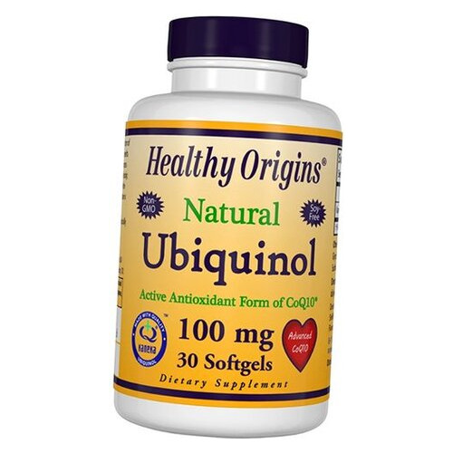 Антиоксидант Healthy Origins Ubiquinol 100 30 гелевих капсул (70354014) фото №2