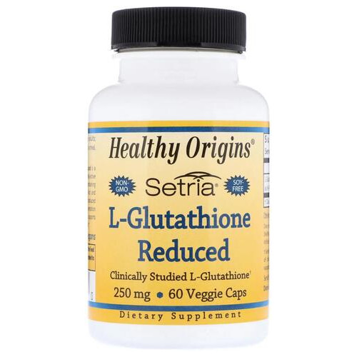 L-глутатион сокращенный, L-Glutathione Reduced, Healthy Origins, 250 мг, 60 капсул фото №1