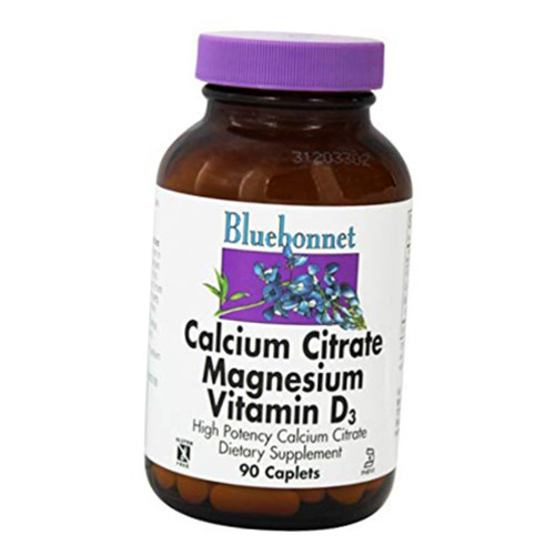 Вітаміни Bluebonnet Nutrition Calcium Citrate Magnesium Vitamin D3 90 каплет (36393064) фото №2
