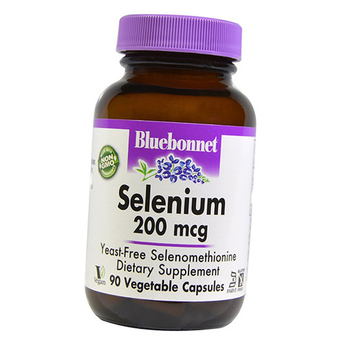 Вітаміни Bluebonnet Nutrition Selenium 200 90 вегкапсул (36393071) фото №2