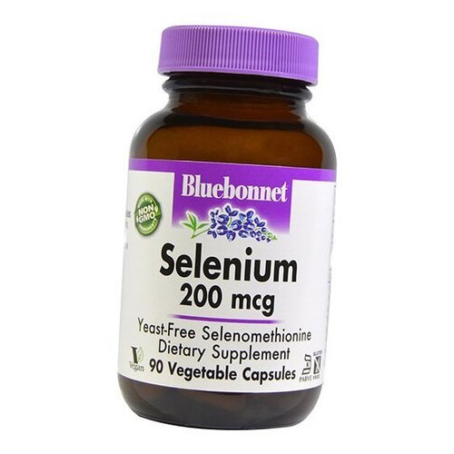 Вітаміни Bluebonnet Nutrition Selenium 200 90 вегкапсул (36393071) фото №1
