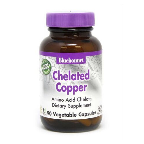 Вітаміни та мінерали Bluebonnet Nutrition Albion Chelated Copper 90 вегакапсул фото №1
