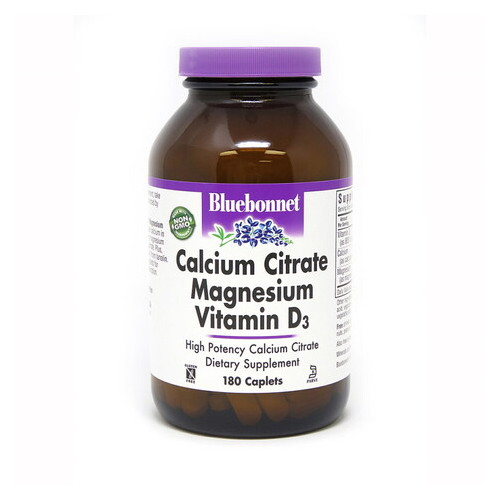 Вітаміни та мінерали Bluebonnet Nutrition Calcium Citrate Magnesium Vitamin D3 180 капсул фото №1