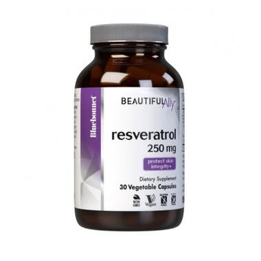 Антиоксидант Bluebonnet Nutrition Ресвератрол 250 мг, Beautiful Ally, Resveratrol 250 Мg, 30 р (BLB0876) фото №1