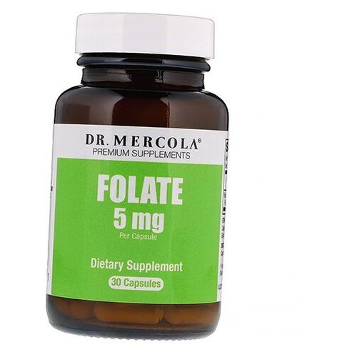 Вітаміни Dr. Mercola Folate 5 30 капсул (36387017) фото №2