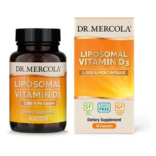 Вітаміни та мінерали Dr. Mercola Liposomal Vitamin D3 1000 IU 30 капсул фото №1