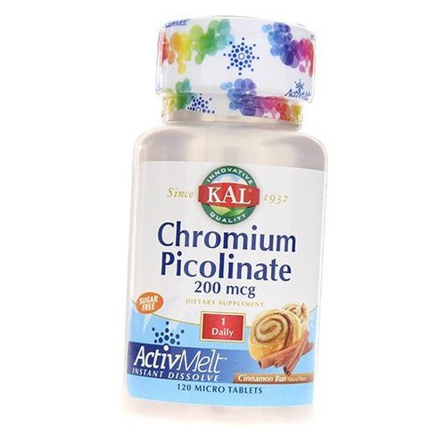 Вітаміни KAL Chromium Picolinate 200 120 таблеток Булочка з корицею (36424011) фото №2