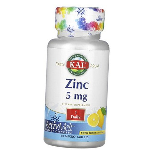 Вітаміни KAL Zinc 5 60таб Лимон (36424016) фото №1