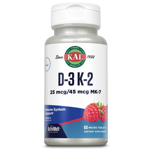 Вітамін KAL D-3 K-2 60 мікро пігулок фото №1