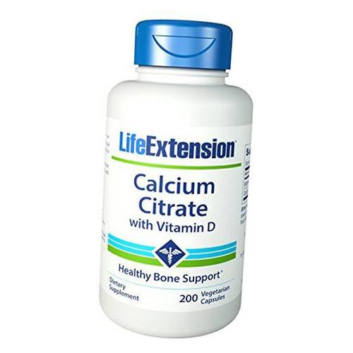 Вітаміни Life Extension Calcium Citrate with Vitamin D 200 вегкапсул (36346034) фото №2