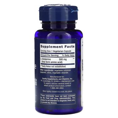 Глютаміни Life Extension L-Glutamine 500 mg 100 вегакапсул  фото №2